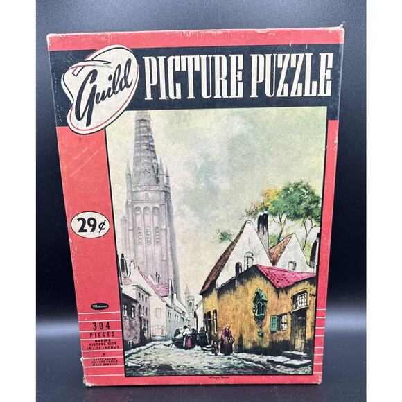 Vintage Guild Picture Puzzle Series No 101 Village Street Whitman Publishing - Picture 2 of 8
